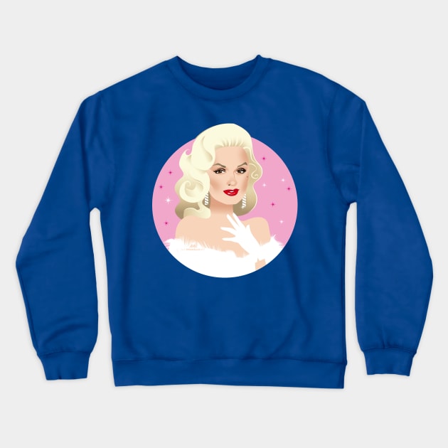 Mamie Van Doren Crewneck Sweatshirt by AlejandroMogolloArt